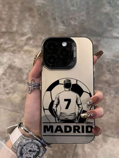 حالة هاتف رقم 7 مدريد متوافقة مع طرازات آيفون 16، 15، 14، 13، 12، 11 برو ماكس، X، XR، XS ماكس، 8 و7 بلس، مع غطاء خلفي مانع للسقوط ومطفأ، متوافقة مع A33(5G)/A32(4G)/A52(5G 4G عالمي)/S20FE/S21FE/A14(4G 5G عالمي)/S23/S23 بلس/S23 أولترا/S23 FE/A55 5G/S24/S24