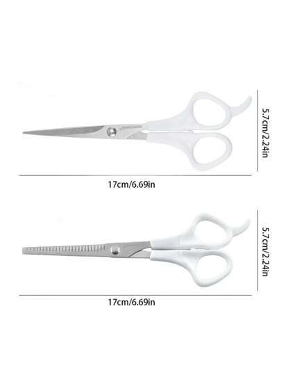 طقم أدوات قص الشعر - مقص، ماكينة تهذيب الفرق، مشط، طقم مقصات حلاقة احترافية، 1 قطعة/ 2 قطع/ 3 قطع