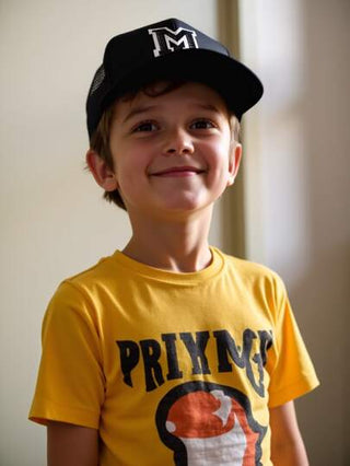 1 قطعة قبعة بِسيطة للأطفال بطبعة الأحرف الأبجدية من A إلى Z، قبعة شبكية لرياضة البيسبول، قابلة للتعديل، لكلا الجنسين، قبعة هيب هوب