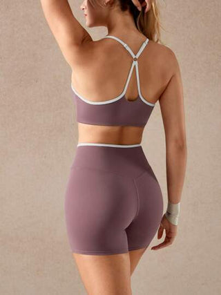 NcmRyu طقم صيفي/ ربيعي للسيدات من قطعتين بتصميم تدريب لياقة بدنية في المناسبات الخارجية ذو لون أحادي أنيق وجذاب