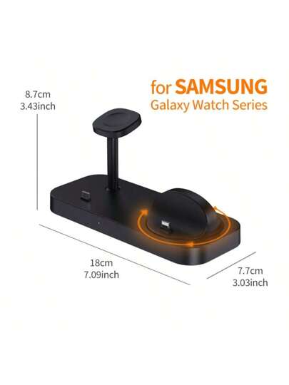 AmSengo قاعدة شحن لاسلكي سريعة متعددة الإستخدامات، مناسبة لشحن جميع هواتف الأندرويد من نوع USB-C، للاستخدام على المكتب أو بجوار السرير