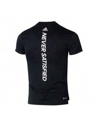 Adidas تي شيرت رجالي جديد من أديداس للتدريب الصيفي والجري واللياقة البدنية والترفيه مريح وجيد التهوية برقبة دائرية وأكمام قصيرة HT9052