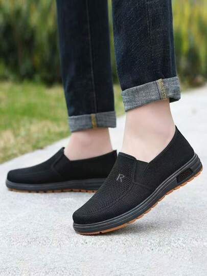 أحذية رجالية، أحذية قماش خفيفة الوزن، مضادة للانزلاق والتآكل، قابلة للتنفس وراحة القدم، مناسبة للرحلات البرية الداخلية والخارجية