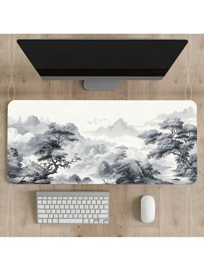 قطعة واحدة وسادة فأر كبيرة بيضاء وسوداء ، وسادة للحماية المكتبية ، وسادة كمبيوتر ، وسادة فأرة كبيرة الحجم ، وسادة مكتب كبيرة الحجم ، مناسبة للمنزل والمكتب والدراسة ، اكسسوارات كمبيوتر المكتب ، لوازم العودة إلى المدرسة