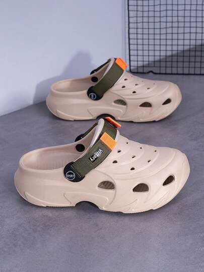 صنادل رجالية ذات نعل سميك مضاد للانزلاق ، أحذية شاطئ جديدة لصيف 2025 ، للاستخدام الخارجي ، نعال مضادة للانزلاق متعددة الاستخدامات