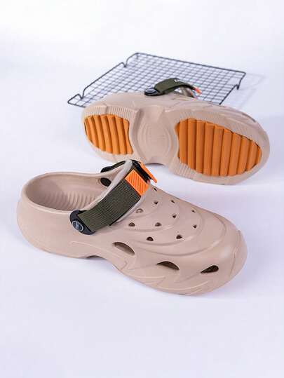 صنادل رجالية ذات نعل سميك مضاد للانزلاق ، أحذية شاطئ جديدة لصيف 2025 ، للاستخدام الخارجي ، نعال مضادة للانزلاق متعددة الاستخدامات