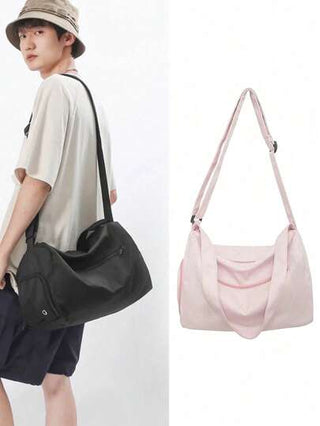 حقيبة رياضية للنساء من القماش لليوغا ذات سعة كبيرة كحقيبة سفر لممارسة التدريب والسباحة واللياقة البدنية، قابلة للتعديل على الكتف، مريحة ومتينة