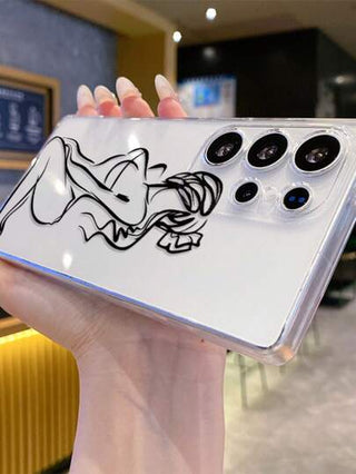 قطعة واحدة من غطاء هاتف سلسلة كرتون أصلي، مناسب ل- Galaxy/S20/FE A06 5G/Mi 15 Ultra/Infinix Note 40 Pro/Infinix Note 40 Pro+، غطاء حماية مثقب مخصص، هدية مثالية