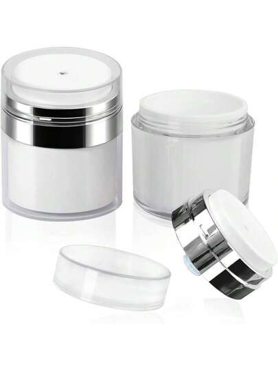 زجاجة بشرة مضغوطة محمولة بسعة 15مل، وعاء بلاستيكي أبيض لكريمات الوجه، مناسب للسفر والمنزل والنوم والحمام والديكور المنزلي وأكسسوارات السفر والحفلات والأعياد والهدايا للرجال والأمهات والآباء والأصدقاء والعام الجديد والاكسسوارات والهدايا الممتعة