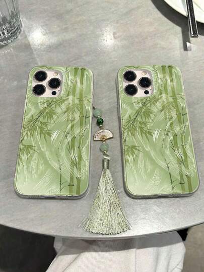 غطاء واقي ناعم متوافق مع هواتف آيفون 15، آيفون 15 برو ماكس، آيفون 13، آيفون 14، آيفون 11، آيفون 12، آيفون إكس إس، إكس آر، 7/8، جالاكسي A14/A15، S23، A50، A12، A32، A52، A72، A51، A21S، A13، A14، S22 أولترا، S23، A33، A53، S20 FE، مزين بتعليقة ومعلق بوحي ز