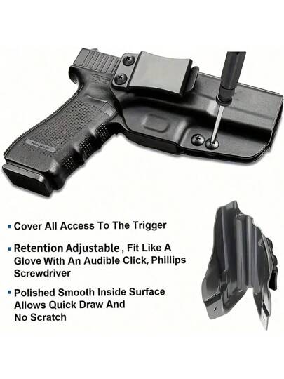 حامل خصر كيدكس سري للأسلحة النارية الخفيفة G17 ، G22 ، G31 - تصميم سريع السحب ، قبضة إرجونومية ، طلاء أسود متين ، مثالي للحمل اليومي والأنشطة الخارجية ، تركيب آمن وآمن ، يمكن استخدامه من اليدين ، هيكل موثوق ، ملحقات تكتيكية