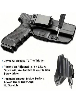 حامل خصر كيدكس سري للأسلحة النارية الخفيفة G17 ، G22 ، G31 - تصميم سريع السحب ، قبضة إرجونومية ، طلاء أسود متين ، مثالي للحمل اليومي والأنشطة الخارجية ، تركيب آمن وآمن ، يمكن استخدامه من اليدين ، هيكل موثوق ، ملحقات تكتيكية