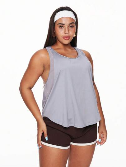 سترة رياضية كبيرة الحجم للسيدات مفتوحة الظهر، تي شيرت وسترة لياقة بدنية