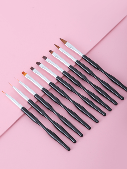10 قطعة طقم أقلام لرسم الفن على الأظافر، مناسبة لطلاب الفن