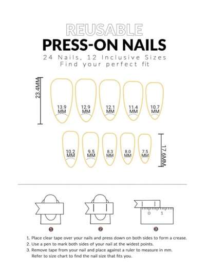 somoving 24 قطعة أظافر وهمية بشكل لوز مدبب فرنسي جميل للاستخدام على مدار العام ومجموعة أطقم أظافر ذات تصميم بتلة سوداء، وقطعة واحدة من غراء الأظافر وجهاز ملمع للأظافر وأدوات فن الأظافر