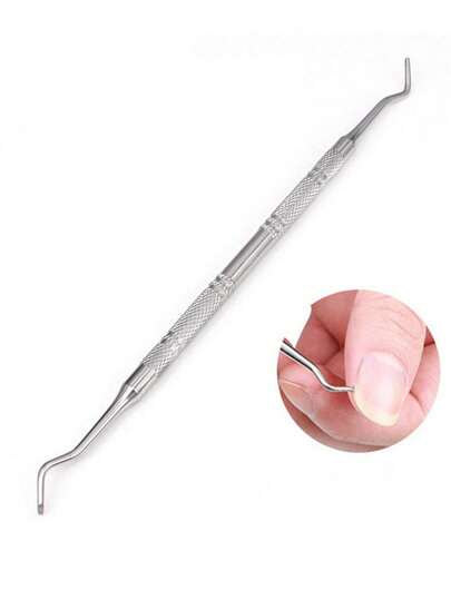 أداة إزالة البقع عن الأظافر من الفولاذ المقاوم للصدأ، أداة إزالة أوساخ الأظافر، طقم أداة قدم ذو وجهين، ملف تقليم الأظافر، ملعقة، سكين لتنظيف الأظافر، مستلزمات أداة تقليم الأظافر الاحترافية