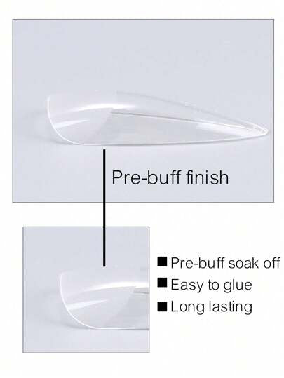 نصال أظافر مزيفة وأنيقة 550 قطعة ذات تصميم جيليه طري, 11 مقاس مسبق التجهيز للضغط والوضع, غطاء كامل لتركيب أظافر أكريليك مع علبة, أدوات احترافية لإطالة الأظافر