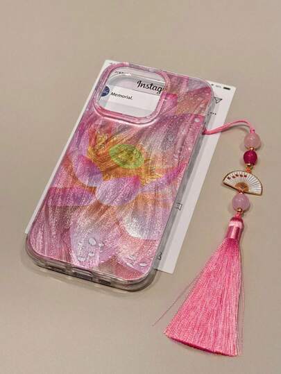 غطاء واقي للهاتف مع تصميم زهور اللوتس المطبوعة ذو تأثير فخم وأناقة بسيطة، مناسب لهواتف آيفون 15، آيفون 15 برو ماكس، أبل P13، P14 للسيدات، P11 بغلاف ناعم، P12 مقاوم للسقوط XS.XR/78P.78GES2، A14/A15 S23U/A50 A12 A32 A52 A72 A51 A21S A13 A14 S22 Ultra S23 A3