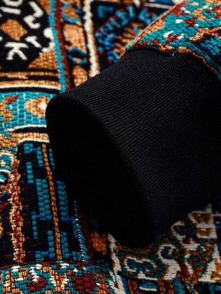 جاكيت رجالية بطراز الشارع الملون الطباعة الفينتاج، أكمام طويلة، طوق عالي، جاكيت مزرّرة، جاكيت جامعية رجالية، جاكيت دراجة نارية، جاكيت موضة خروج الرجال في الخريف والشتاء بطباعة ملونة، هدايا للأصدقاء والزوج والحبيب