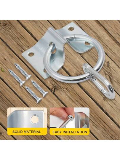 مجموعة قطعتين - منظم تخزين خاص بالحظيرة، الضرورية حلقة ربط الحصان، تشمل البراغي وخطاف الأبازيم، حلقة ربط الحصان + كرابينه