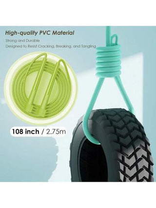 قطعة1/ قطعتان ، حبل قفز للياقة البدنية، حبل قفز سريع، حبل قفز للرجال والنساء للتمارين، مجموعة حبل قفز طويل من البي في سي، حبل قفز رياضي قابل للتعديل، مناسب للكبار. مناسب للياقة البدنية والتمارين ، يستخدم للتمارين الهوائية والملاكمة وخسارة الوزن.