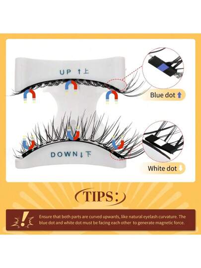 زوجان من رموش مغناطيسية طبيعية لا تحتاج إلى صمغ، يدوية الصنع، قابلة لإعادة الاستخدام بطول 5-13 ملم،3 خطوات لتركيبها، رموش مزيفة للزفاف والحفلات والمواعيد