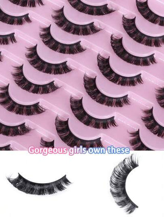 20 زوج من رموش ال- D-Curl الروسية الزائفة، رموش ناعمة وناعمة للاستخدام اليومي، الزفاف، الحفلات، المناسبات والمكياج