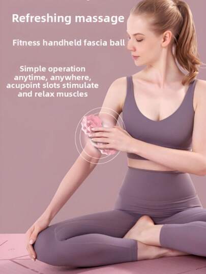 قطعة واحدة من كرة التدريب العضلي للتدليك - كرة السيليكون للياقة البدنية - كرة الإلتواء الرياضية لتخفيف وترخية عضلات الكتف والرقبة والخصر والساق - خيارات متعددة الألوان - لكرة تدريب المرأة - كرة صحية ، كرة تدليك