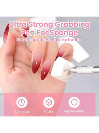 XIYANG TRADE 50 قطعة أدوات طابعة أظافر الفرشاة ذات لون خلفية مائلة لأشكال الأظافر والجل المنقط بأدوات نقاط الألوان والبرّاق للأظافر، اكسسوارات العناية اليدوية