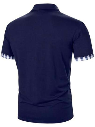 Manfinity Mode قميص بولو رجالي مع إغلاق سحاب، بتصميم كاجوال أنيق للأعمال