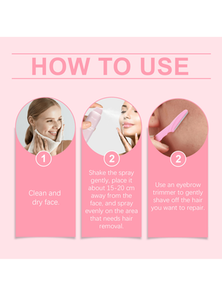 رذاذ التعرف على الشعر الوجهي هو رذاذ مخصص للتنظيف اللطيف وغير المهيج للبشرة وتليين الشعر، فهو ينظف ويزيل الشعر بسرعة