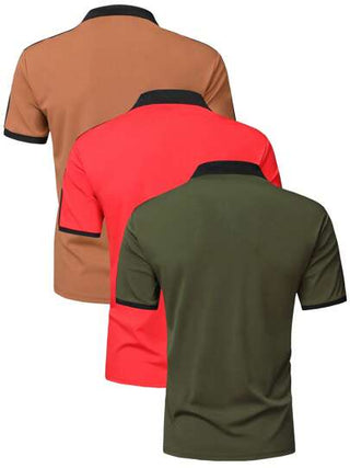 3 قطع بولو قصير الأكمام مناسب للرجال للصيف بقصة سريعة النمط، قمصان كاجوال للرياضة والتخييم والجيمانزيوم والسباحة والشاطئ، هدية رائعة للزوج أو الصديق