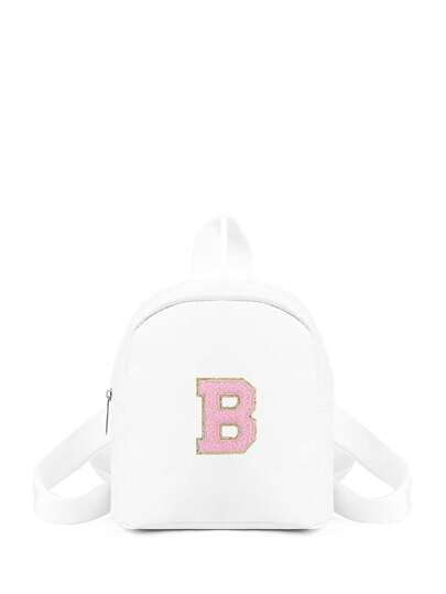 حقيبة ظهر بنات مع حزام قابل للضبط ب-24 حرفا ملونة ، حقيبة يومية عادية مناسبة للاستخدام اليومي ، الخارجي ، السفر ، التنزه ، المدرسة ، هدية رائعة