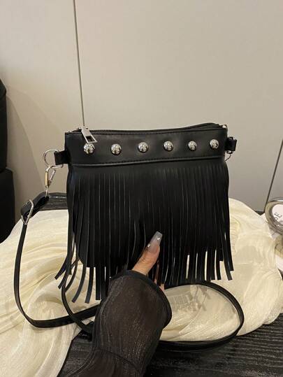 قطعة واحدة، حقيبة هاتف نمط راقي غلق بسوستة، تصميم شخصي كوري أنيق، حقيبة كتف مع شرابة، مناسب للاستخدام اليومي، قابل للتنفس، مناسب للمراهقين للتسوق والتنقل، هدية رائعة