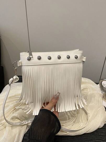 قطعة واحدة، حقيبة هاتف نمط راقي غلق بسوستة، تصميم شخصي كوري أنيق، حقيبة كتف مع شرابة، مناسب للاستخدام اليومي، قابل للتنفس، مناسب للمراهقين للتسوق والتنقل، هدية رائعة