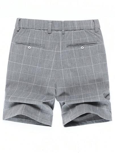 شورتات رجالي بكشكشة جيب مائل متناسقة الخصر ضيقة، شورتات رسمية ذات بطن مباشر طول الركبة، مناسب للارتداء اليومي، يمكن أن يكون هدية لزوجك أو حبيبك