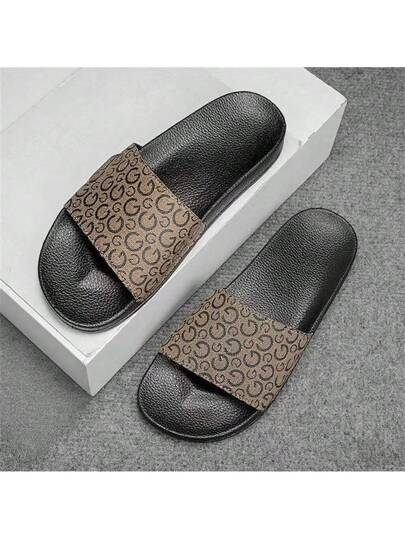 شبشب رجالي، شبشب بتصميم حرف مميز، شبشب بيت من إي في إيه مسطح ومانع للانزلاق، شبشب صيفي للشاطئ، شبشب رجالي كاجوال مريح ومانع للانزلاق، مناسب للارتداء اليومي