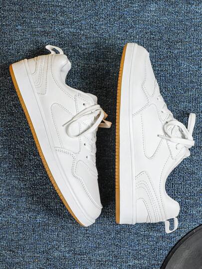 أحذية رجالية كاجوال قابلة للتنفس موضة الربيع/الخريف، كاجوال بيضاء بسيطة مناسبة للذهاب للعمل، مناسبة لحفلات، هدايا عطلات، خروجات موضة، أحذية رياضية يمكن ارتداؤها من الجنسين