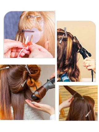 5/30/50/100 شريحة شعر معدنية خفية للنساء، مقاطع سنّور فضية للباروكة/الضفيرة ، إكسسوارات الشعر