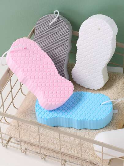 6 قطع - إسفنجة استحمام كاشطة سحرية - إسفنجة الاستحمام والاستحمام فائقة الليونة - تزيل الجلد الميت والشوائب من الجسم - رائعة للبالغين والأطفال - قابلة لإعادة الاستخدام