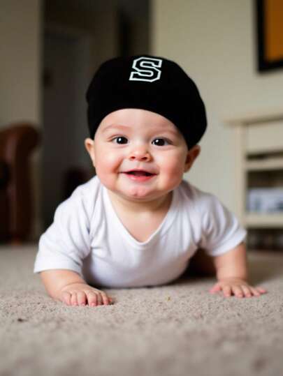 قبعة بشكل بيني ناعمة وباردة للطفل حديث الولادة مكونة من 26 حرف من A إلى Z، قابلة للتنفس ومريحة لقبعة المستشفى للأطفال الصالحة لجميع الفصول، مناسبة للرضع من الجنسين للحفاظ على الدفء والحماية