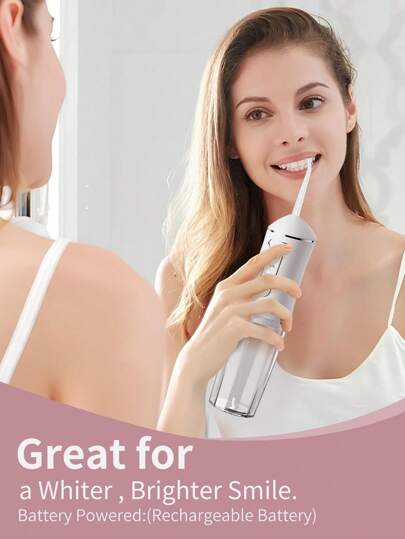 آلة غسيل الأسنان بالماء المتنقلة، منظف أسنان مائي لاسلكي قابل للشحن، 3 أوضاع و 4 نصائح، منظف أسنان مقاوم للماء للاستخدام المنزلي والسفر
