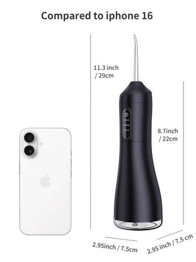 منظف الأسنان المائي المحمول، المشعر بالطاقة، 3 أنماط، سعة 330 مل، بدون أسلاك ، مناسب للتنظيف الأسنان للسفر والمنزل