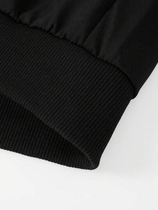 Manfinity Homme جاكيت كاجوال للرجال مطبوع عليها حرف للارتداء اليومي، جاكيت بومبر سوداء للرجال، جاكيت سوداء مطبوع عليها رسومات للرجال، جاكيت سوداء للرجال