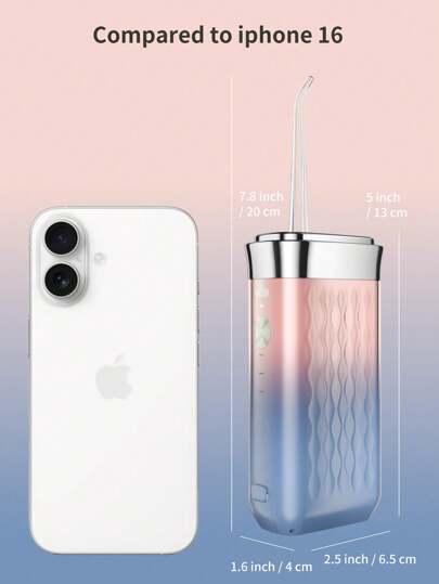 1 قطعة جهاز غسيل الفم المحمول، مبيّض أسنان كهربائي لاسلكي بثلاث أوضاع و4 فوهات، خزان قابل للسحب، جهاز نظافة الأسنان متعدد الألوان هدية مثالية للأعياد والرحلات وسفر العمل