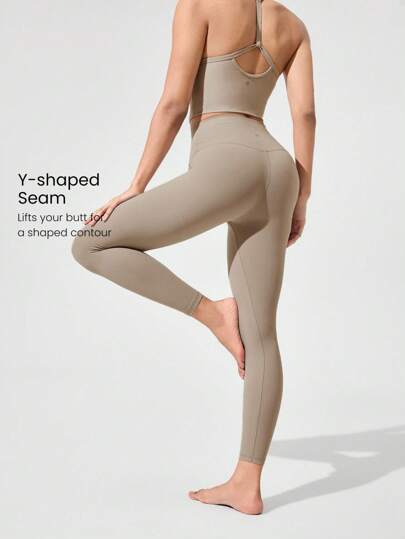 GLOWMODE سرواليل بحزام خصر على شكل Y عرضه 24 بوصة متدرج لونه، ناعمة المسّ قماشه قطني مرن ومرطب للعرق، مناسبة للارتداء في اليوغا والبيلاتس والرياضات الخفيفة والاستخدام اليومي