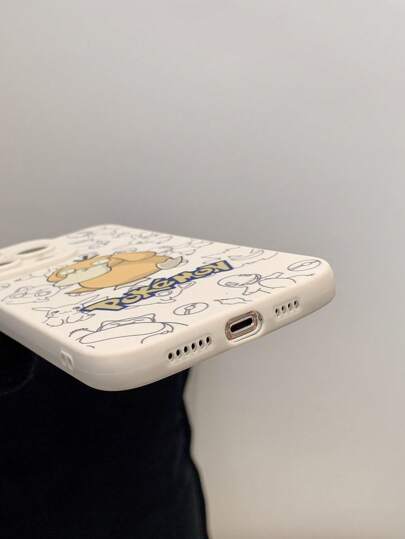 pokemon قطعة واحدة من أغطية هاتف طرية على شكل شخصيات كرتونية متوافقة مع أجهزة آيفون 16 برو /11/12/13/14 برو ماكس وسلسلة جالكسي S24 أولترا/23/22/21، أغطية حماية واقية ضد الصدمات للأزواج المتطابقة