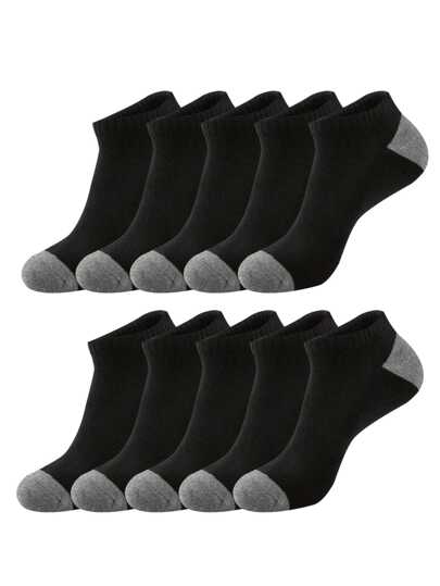 1/5/10/20 زوج من جوارب الرجال المنخفضة القطع المريحة والكاجوال، مناسبة للرياضة والأنشطة الترفيهية والنقل، جوارب منخفضة القطع مريحة وكاجوال مناسبة للارتداء الصيفي