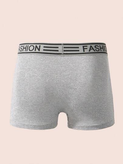 Manfinity Underwear&Sleepwear Basics 3 قطع/مجموعة بوكسر رجالي مريح بخصر مطاطي مطبوع بالحروف