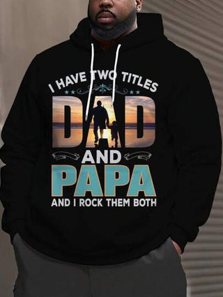 Manfinity Homme هوودي أسود للرجال مطبوع بأحرف بطراز الهيب هوب، بلوفر برأس مرن وأنيق